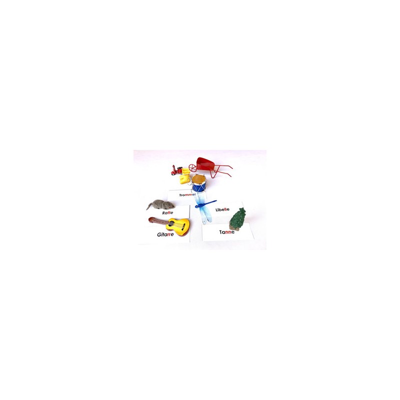 Doppel consonant reading boxes according to Montessori