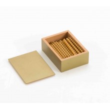 Kasten mit 45 goldenen Perlenstäbchen FESTE Perlen