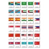 Flaggen der Welt - Klassifikationskarten - Deutsch