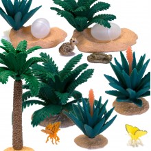 Safari Set Pflanzen mit Nest Jungtiere