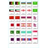 Flaggen Asien - Klassifikationskarten - Englisch