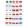 Flaggen der Welt - Klassifikationskarten - Englisch