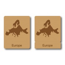 Europe flags - 3 parts classification cards - English