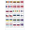 Flaggen Europa - Klassifikationskarten - Englisch