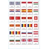 Flaggen Europa - Klassifikationskarten - Englisch
