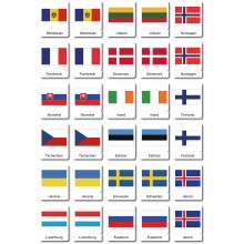 Vlajky Európy - Klasifikačné mapy - Nemčina
