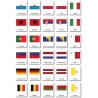 Flaggen Europa - Klassifikationskarten - Deutsch