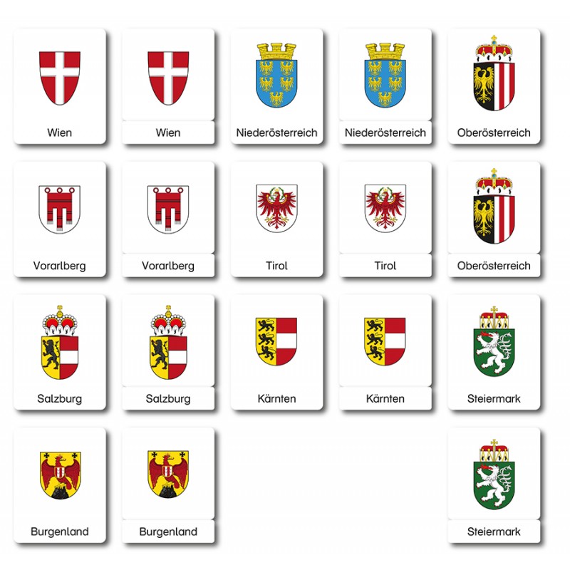 Austria - National Coat of Arms - Classification Maps - German