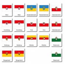 Rakúsko - Vlajky krajín - Klasifikačné mapy - Nemčina