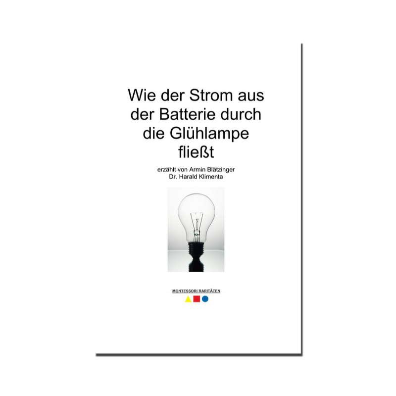 Wie der Strom aus der Batterie durch die Glühlampe fließt