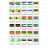 Vlajky Afriky - Klasifikačné mapy - Nemčina