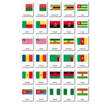 Flaggen Afrika - Klassifikationskarten - Deutsch