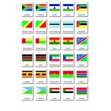 Flaggen Afrika - Klassifikationskarten - Englisch