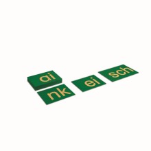Sandpapierbuchstabenverbindungen: Druckschrift