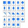 Geometrické tvary - Klasifikačné karty - Nemčina
