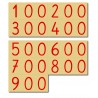 Number cards - large - wood - school script 95-0