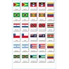 Flaggen Amerika - Klassifikationskarten - Englisch