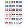 Flaggen Amerika - Klassifikationskarten - Englisch