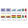 flags - 3 parts classification cards - English
