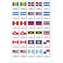 flags - 3 parts classification cards - German