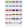 flags - 3 parts classification cards - German