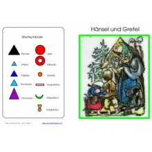 Part of speech fairy tale: Hansel & Gretel, adj. Blue