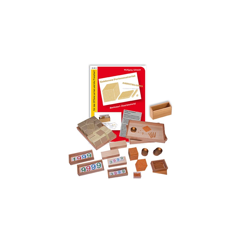 Goldenes Perlenmaterial - feste Perlen - Kombination