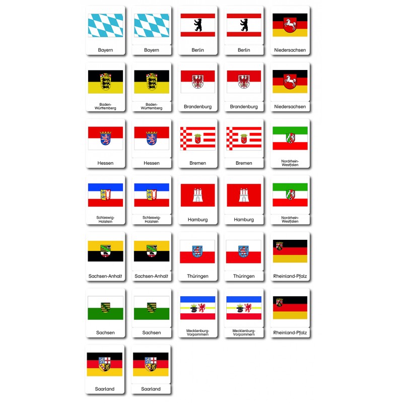Deutschland - Landesflaggen - Klassifikationskarten - Deutsch