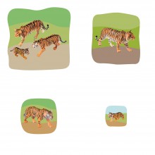 Tiger Familie Wachstumspuzzle