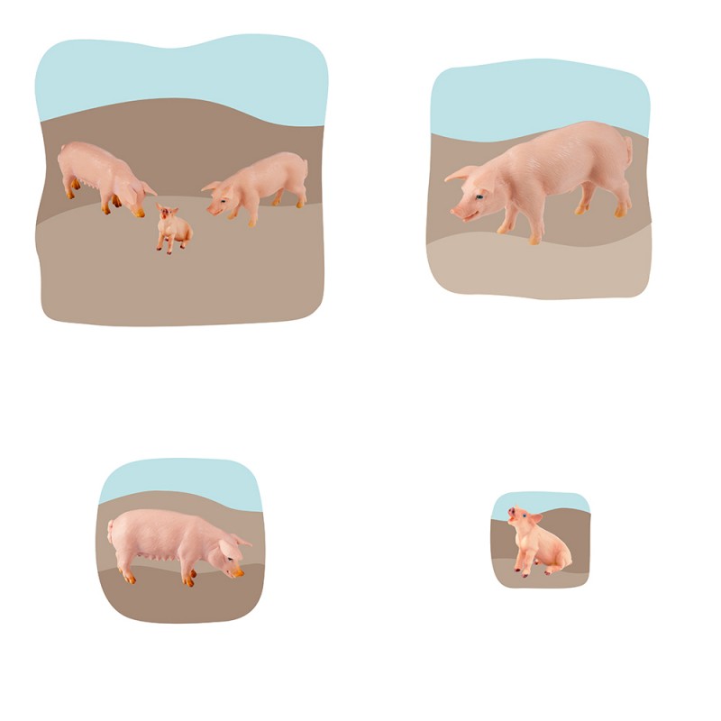 Schwein Familie Wachstumspuzzle