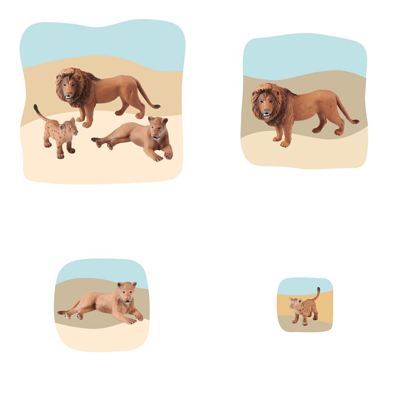 Lion Family Growth Puzzle