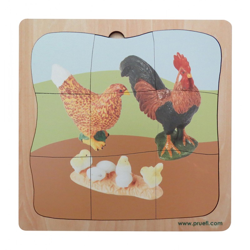Huhn Familie Wachstumspuzzle