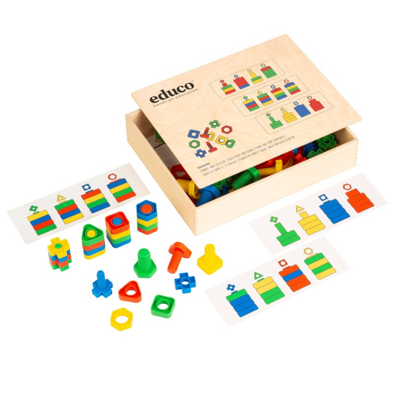 Color and shape screws