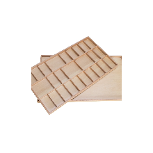 Wooden box - for the movable alphabet - Italic - uppercase letters