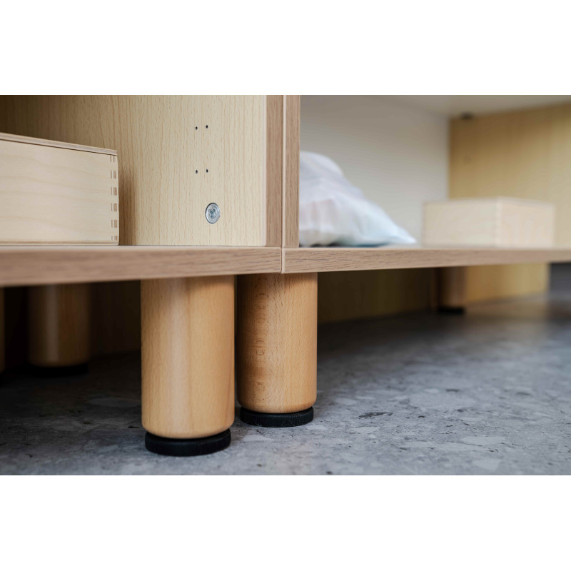 Montessori shelf with 6 compartments, 3 levels