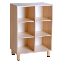 Montessori Regal mit 6 Fächern, 3 Ebenen