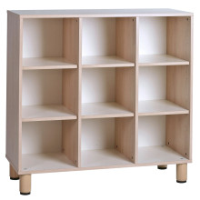 Montessori Regal mit 9 Fächern, 3 Ebenen