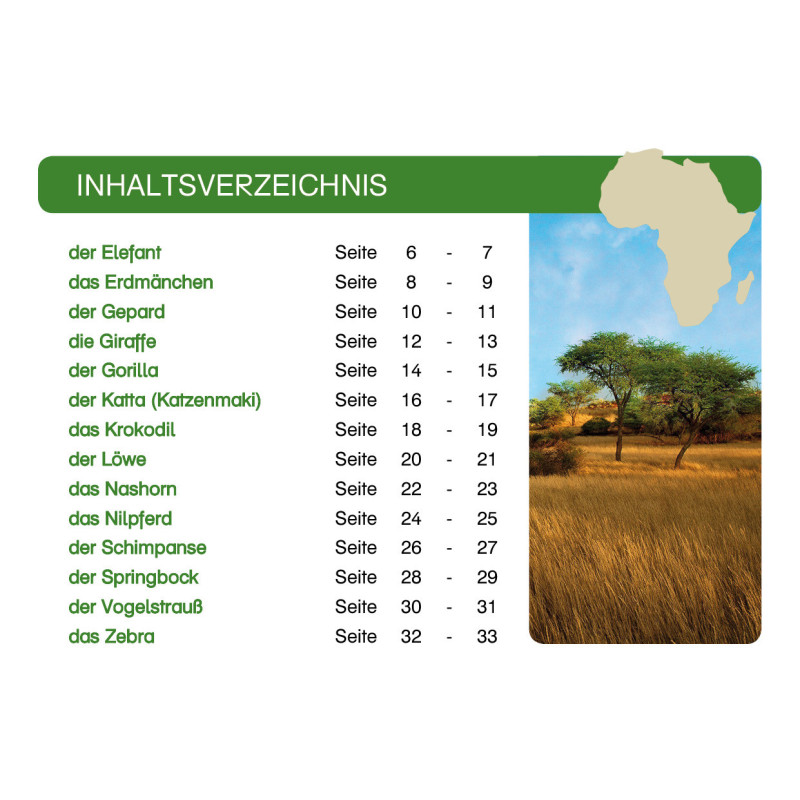 Kartei Tiere Afrika