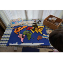 Kontinente aus Filz (0,65 x 0,42 m)