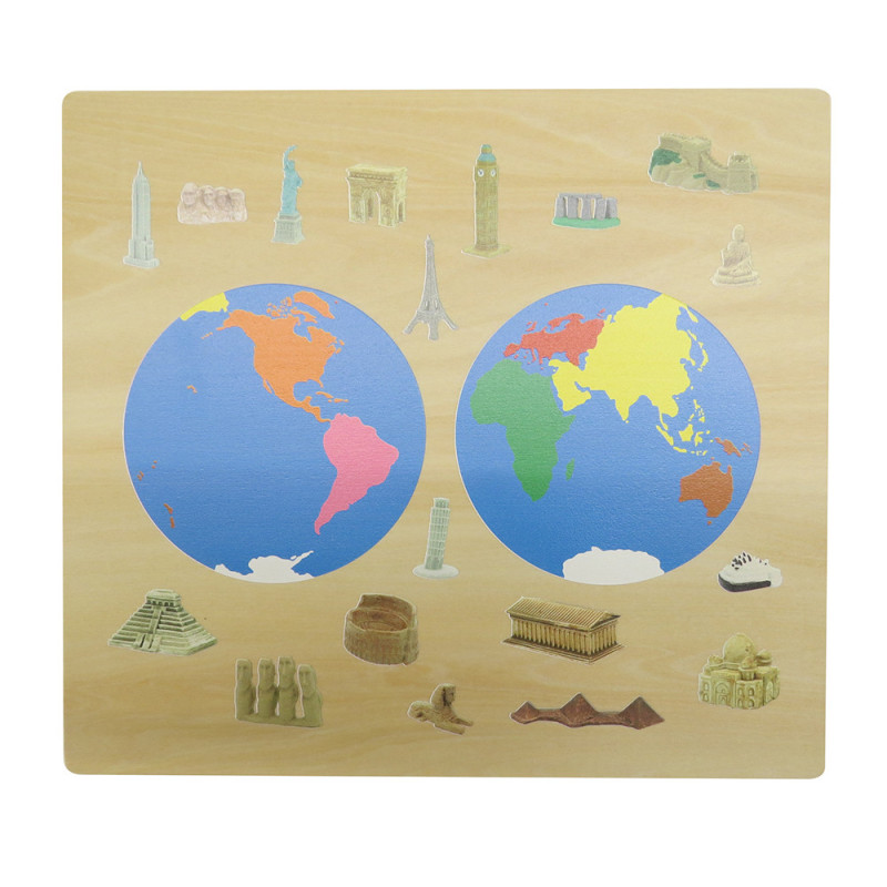Monument box – Montessori landmarks of the continents