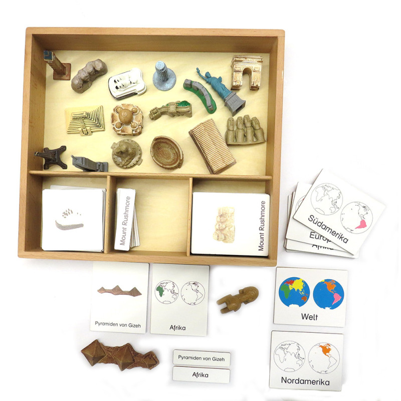 Monument box – Montessori landmarks of the continents