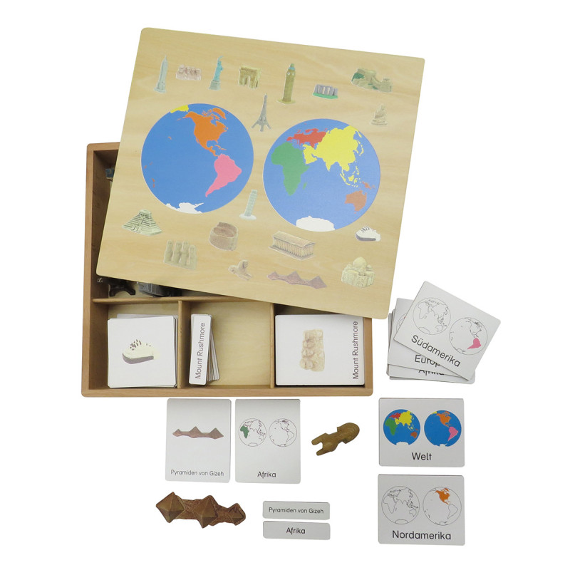 Monumentenkiste – Montessori Wahrzeichen der Kontinente