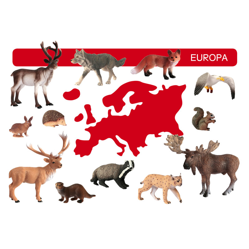 Card file animals Europe
