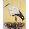 Holz-Puzzle realistisch Storch