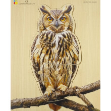 Holz-Puzzle realistisch Eule