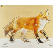 Holz-Puzzle realistisch Fuchs
