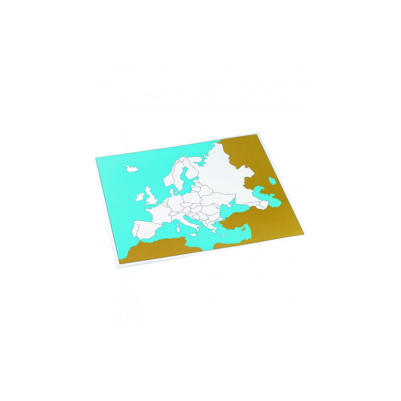 Kontrollkarte von Europa ohne Beschriftung