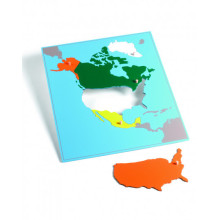 Puzzle mapa Severnej Ameriky