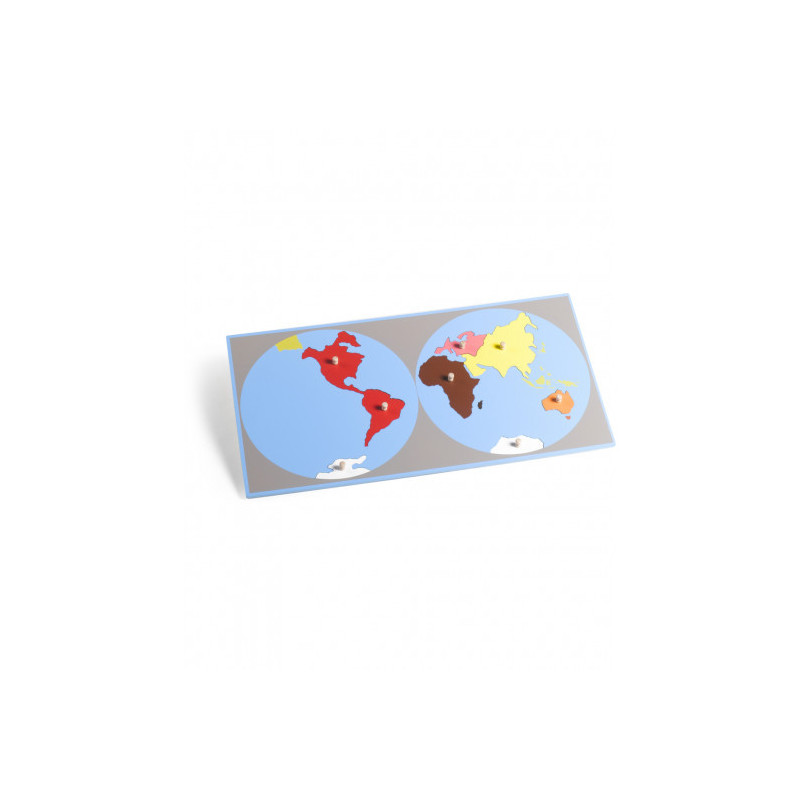 Puzzle mapa kontinentov (GAM farby)