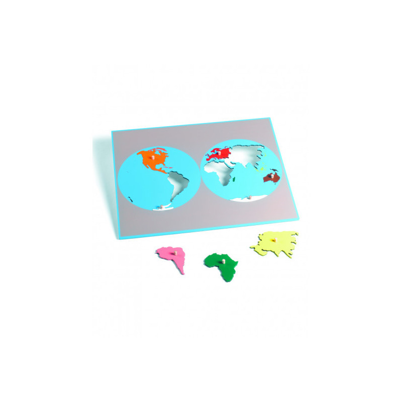 Puzzlekarte Erdteile